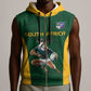 South Africa Rugby Custom Sleeveless Zip Hoodie Glory Be To Springboks - African Pride