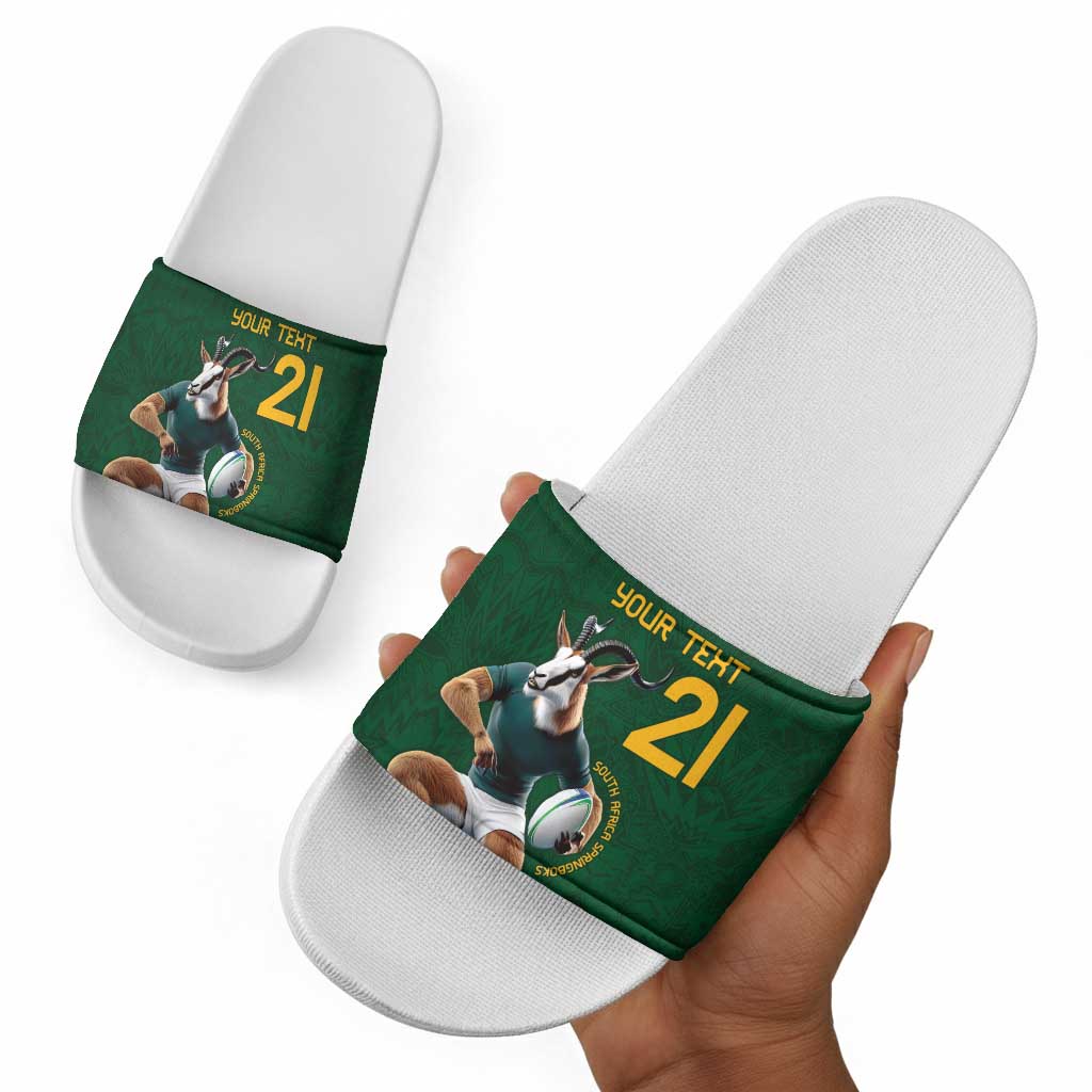 South Africa Rugby Custom Slide Sandals Glory Be To Springboks