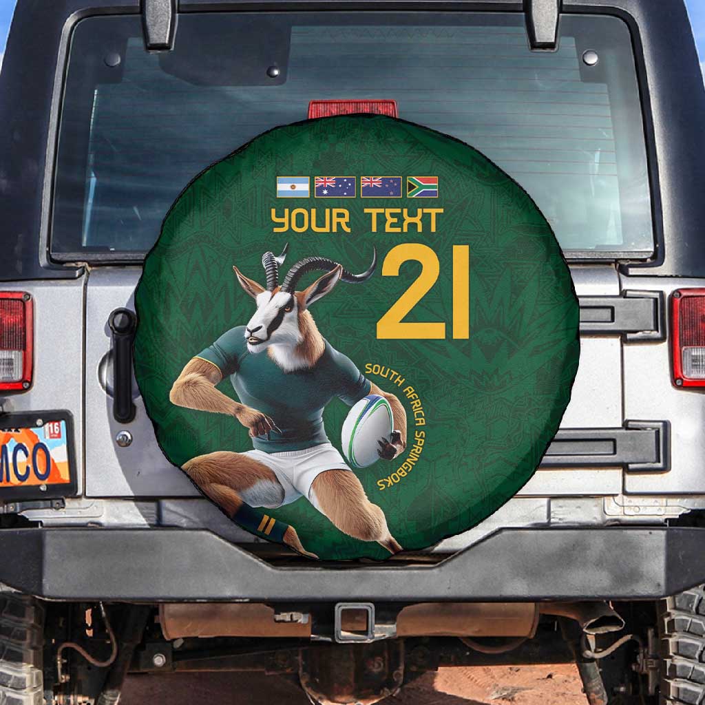 South Africa Rugby Custom Spare Tire Cover Glory Be To Springboks - African Pride