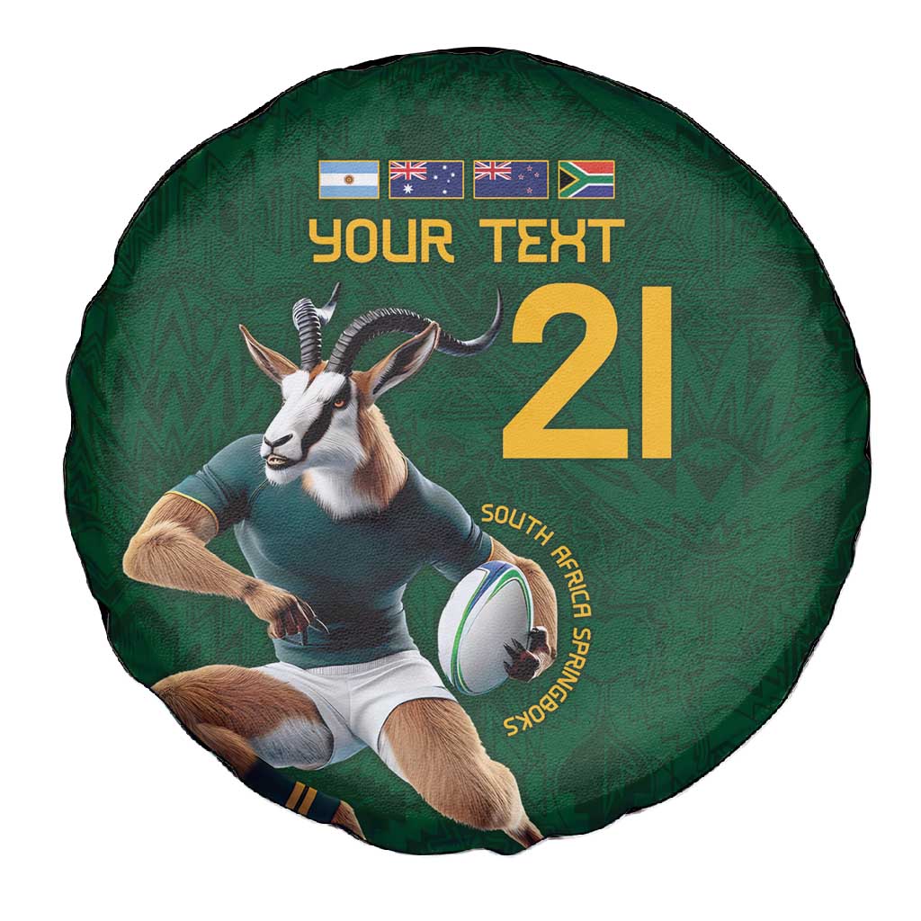 South Africa Rugby Custom Spare Tire Cover Glory Be To Springboks - African Pride