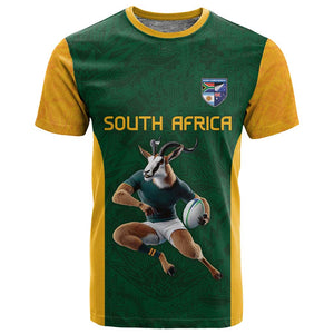 South Africa Rugby Custom T shirt Glory Be To Springboks - African Pride