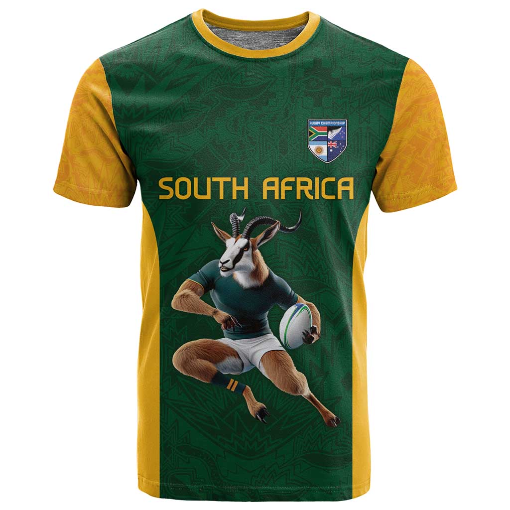 South Africa Rugby Custom T shirt Glory Be To Springboks - African Pride