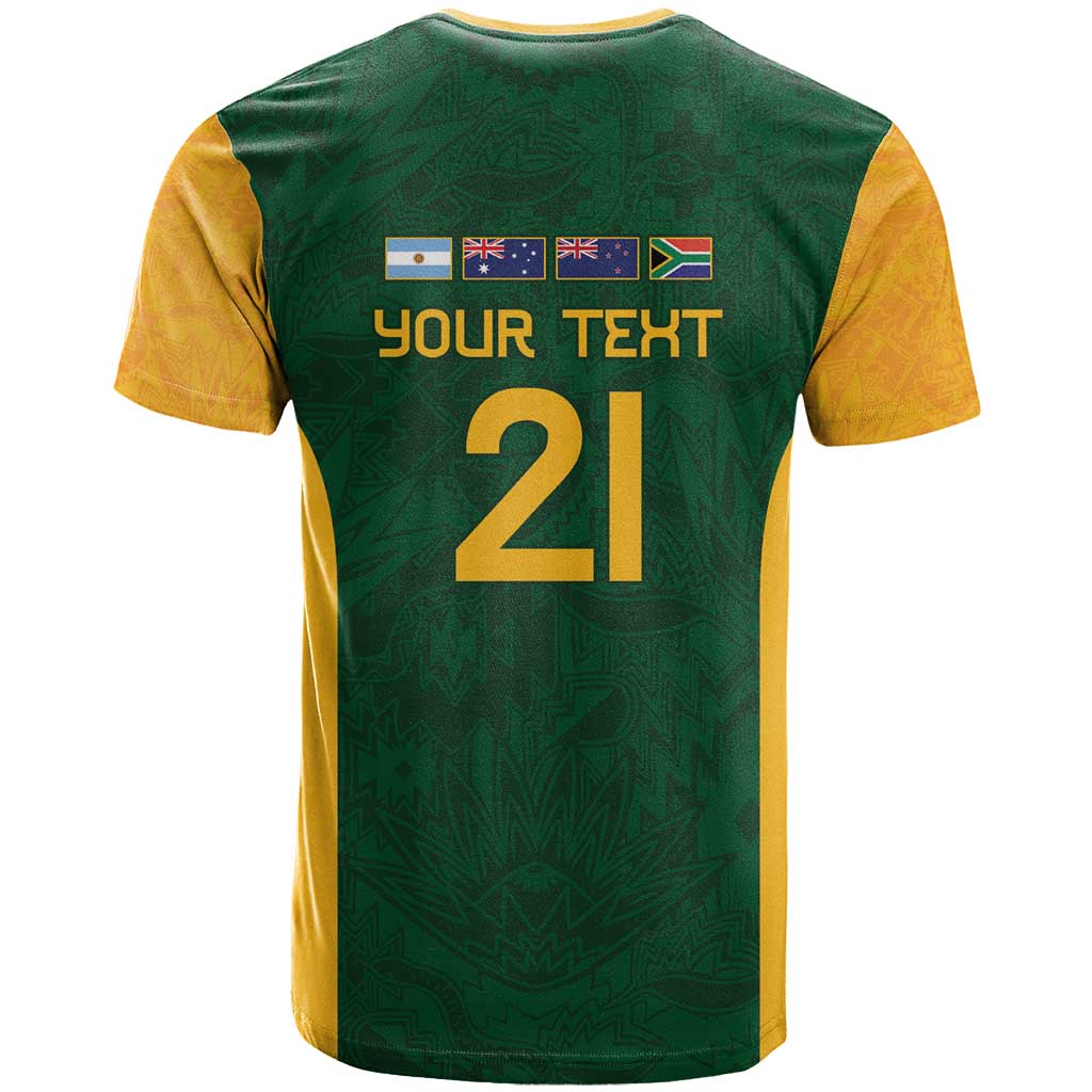 South Africa Rugby Custom T shirt Glory Be To Springboks - African Pride