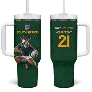 South Africa Rugby Custom Tumbler With Handle Glory Be To Springboks - African Pride