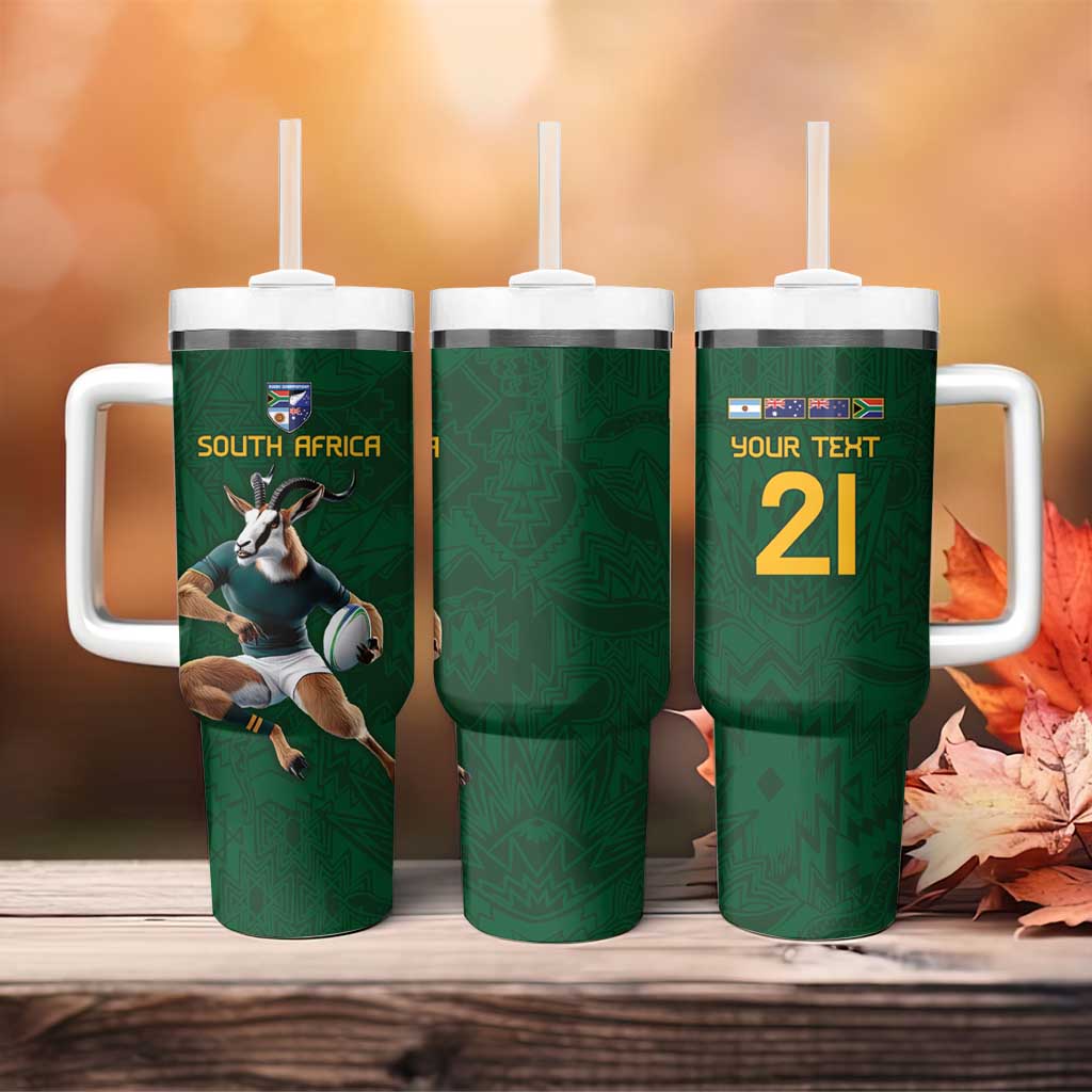 South Africa Rugby Custom Tumbler With Handle Glory Be To Springboks - African Pride