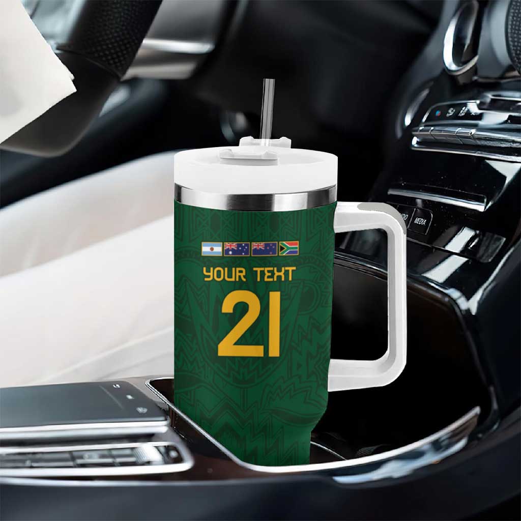South Africa Rugby Custom Tumbler With Handle Glory Be To Springboks - African Pride
