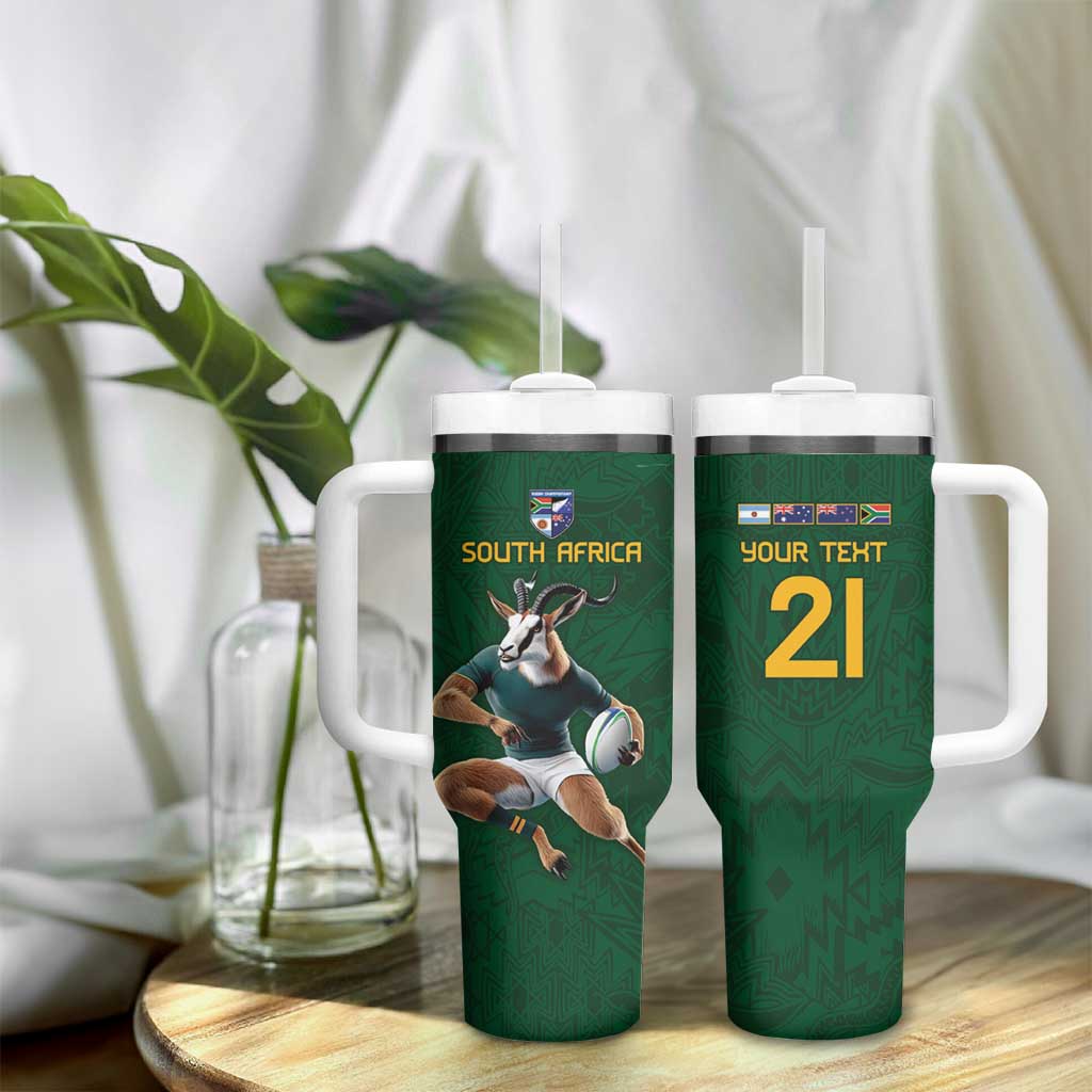 South Africa Rugby Custom Tumbler With Handle Glory Be To Springboks - African Pride