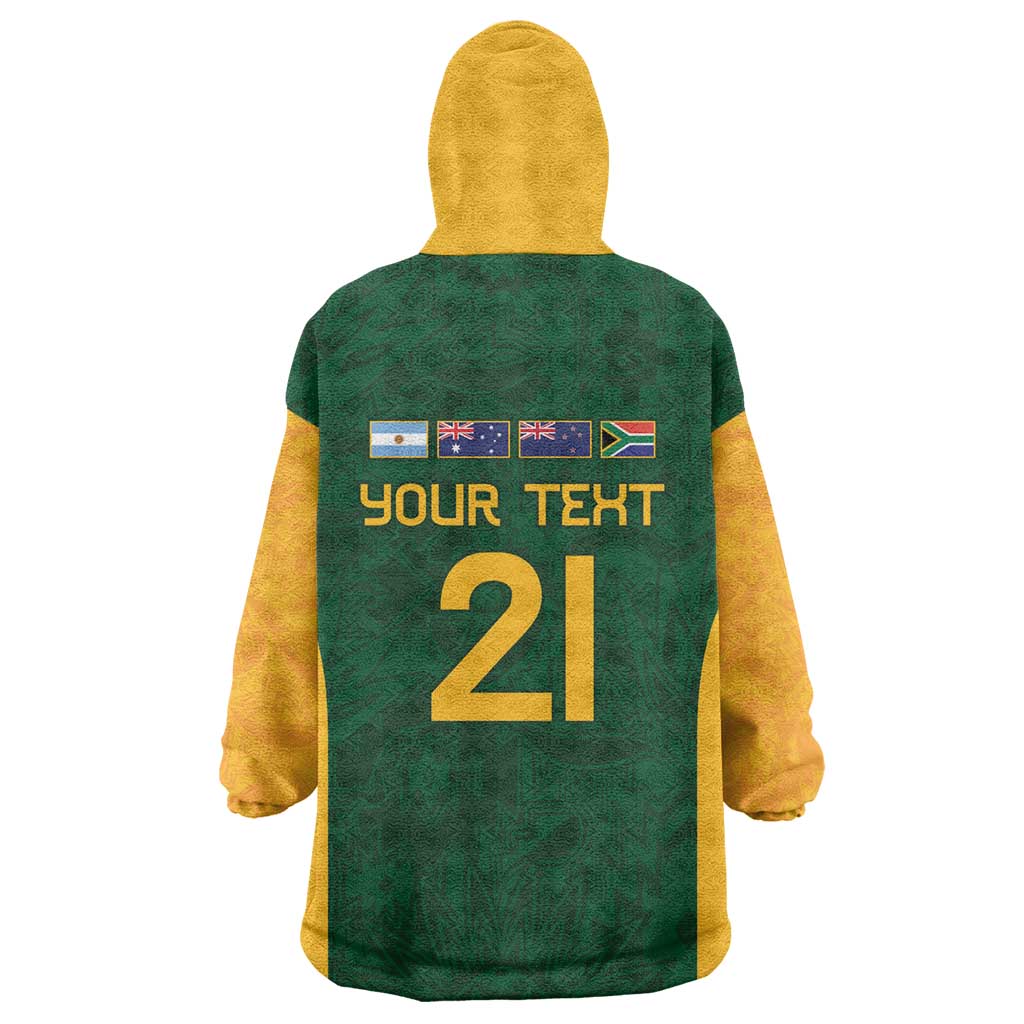 South Africa Rugby Custom Wearable Blanket Hoodie Glory Be To Springboks - African Pride