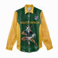 South Africa Rugby Custom Women Casual Shirt Glory Be To Springboks - African Pride
