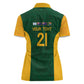 South Africa Rugby Custom Women Polo Shirt Glory Be To Springboks - African Pride