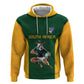 South Africa Rugby Custom Zip Hoodie Glory Be To Springboks - African Pride
