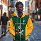 South Africa Rugby Custom Zip Hoodie Glory Be To Springboks - African Pride