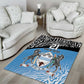 Botswana Cricket Custom Area Rug Baggy Blues African Zebra Skins Pattern - African Pride