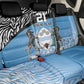 Botswana Cricket Custom Back Car Seat Cover Baggy Blues African Zebra Skins Pattern - African Pride
