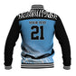 Botswana Cricket Custom Baseball Jacket Baggy Blues African Zebra Skins Pattern - African Pride
