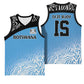 Botswana Cricket Custom Basketball Jersey Baggy Blues African Zebra Skins Pattern - African Pride