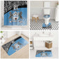 Botswana Cricket Custom Bathroom Set Baggy Blues African Zebra Skins Pattern