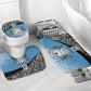 Botswana Cricket Custom Bathroom Set Baggy Blues African Zebra Skins Pattern