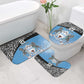 Botswana Cricket Custom Bathroom Set Baggy Blues African Zebra Skins Pattern