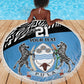 Botswana Cricket Custom Beach Blanket Baggy Blues African Zebra Skins Pattern - African Pride