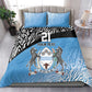 Botswana Cricket Custom Bedding Set Baggy Blues African Zebra Skins Pattern - African Pride
