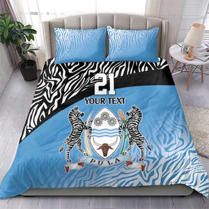 Botswana Cricket Custom Bedding Set Baggy Blues African Zebra Skins Pattern - African Pride