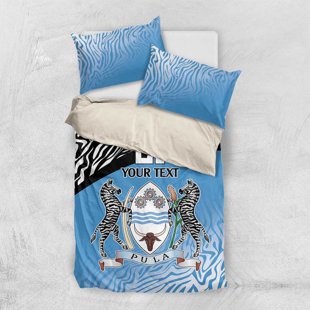 Botswana Cricket Custom Bedding Set Baggy Blues African Zebra Skins Pattern - African Pride