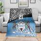 Botswana Cricket Custom Blanket Baggy Blues African Zebra Skins Pattern - African Pride