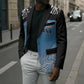 Botswana Cricket Custom Blazer Baggy Blues African Zebra Skins Pattern