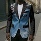 Botswana Cricket Custom Blazer Baggy Blues African Zebra Skins Pattern