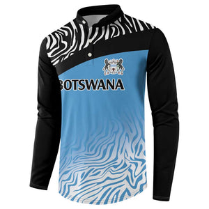 Botswana Cricket Custom Button Sweatshirt Baggy Blues African Zebra Skins Pattern