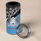 Botswana Cricket Custom 4 in 1 Can Cooler Tumbler Baggy Blues African Zebra Skins Pattern - African Pride
