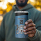 Botswana Cricket Custom 4 in 1 Can Cooler Tumbler Baggy Blues African Zebra Skins Pattern - African Pride