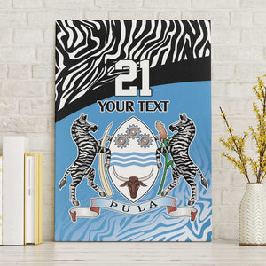 Botswana Cricket Custom Canvas Wall Art Baggy Blues African Zebra Skins Pattern - African Pride