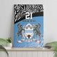 Botswana Cricket Custom Canvas Wall Art Baggy Blues African Zebra Skins Pattern - African Pride