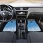 Botswana Cricket Custom Car Mats Baggy Blues African Zebra Skins Pattern - African Pride