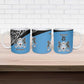 Botswana Cricket Custom Ceramic Mug Baggy Blues African Zebra Skins Pattern