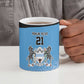 Botswana Cricket Custom Ceramic Mug Baggy Blues African Zebra Skins Pattern
