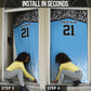 Botswana Cricket Custom Door Cover Baggy Blues African Zebra Skins Pattern