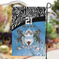 Botswana Cricket Custom Garden Flag Baggy Blues African Zebra Skins Pattern - African Pride