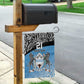 Botswana Cricket Custom Garden Flag Baggy Blues African Zebra Skins Pattern - African Pride