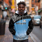 Botswana Cricket Custom Hoodie Baggy Blues African Zebra Skins Pattern - African Pride