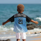 Botswana Cricket Custom Kid Hawaiian Shirt Baggy Blues African Zebra Skins Pattern - African Pride