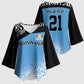 Botswana Cricket Custom Kimono Sleeve Blouse Baggy Blues African Zebra Skins Pattern