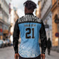 Botswana Cricket Custom Long Sleeve Button Shirt Baggy Blues African Zebra Skins Pattern - African Pride