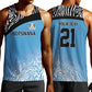 Botswana Cricket Custom Men Tank Top Baggy Blues African Zebra Skins Pattern - African Pride