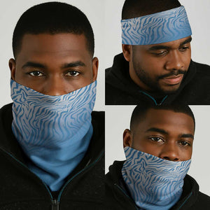 Botswana Cricket Neck Gaiter Baggy Blues African Zebra Skins Pattern - African Pride