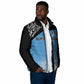 Botswana Cricket Custom Padded Jacket Baggy Blues African Zebra Skins Pattern