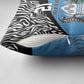 Botswana Cricket Custom Pillow Cover Baggy Blues African Zebra Skins Pattern
