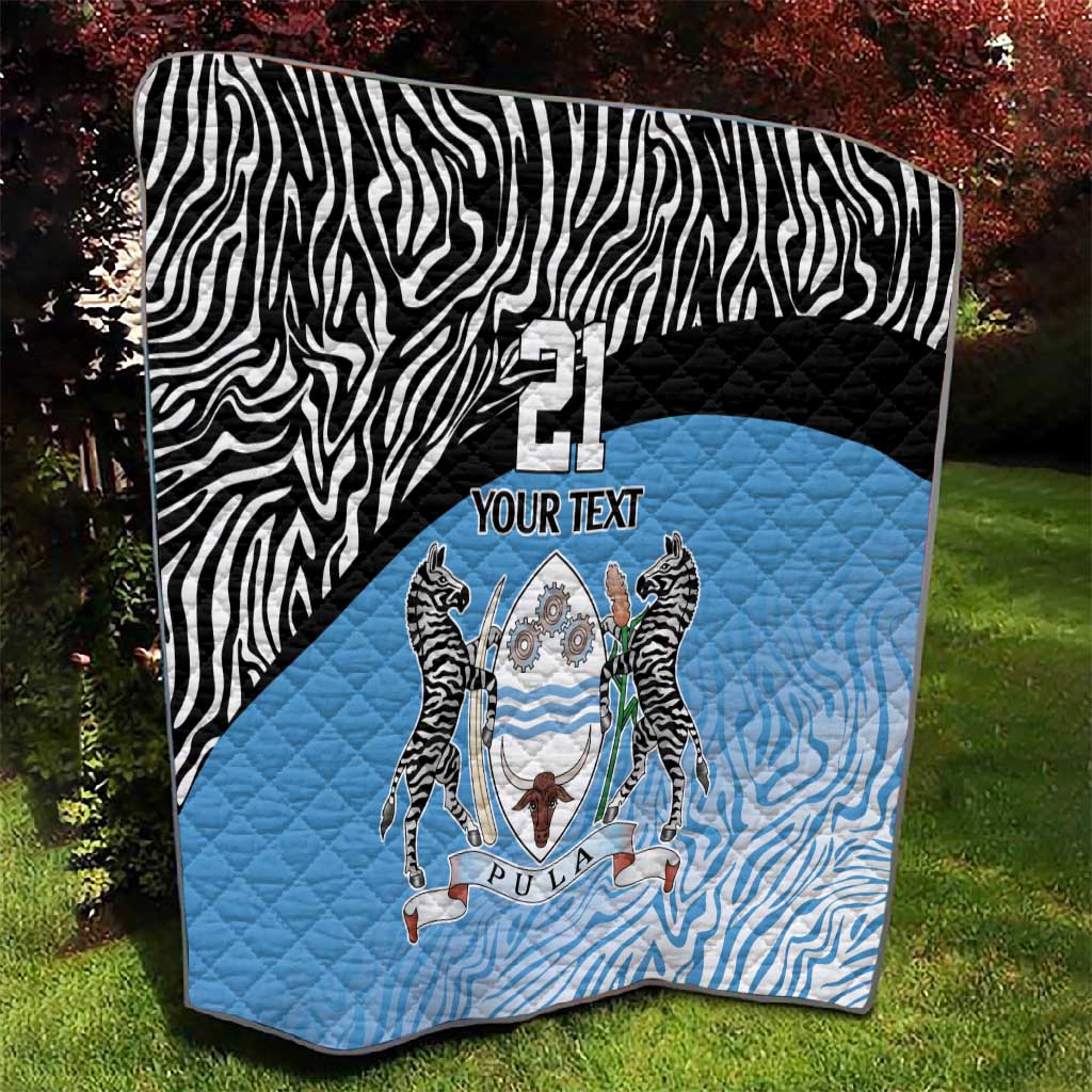 Botswana Cricket Custom Quilt Baggy Blues African Zebra Skins Pattern - African Pride